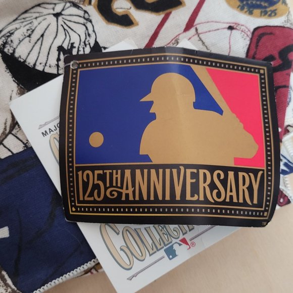 MLB Fabric Placemat Napkin Set Cooperstown Collection All Over Print Retro 90s - Picture 10 of 12